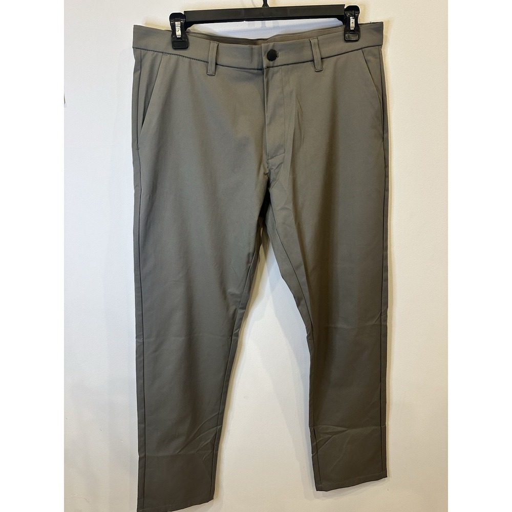 English Laundry Men's Dress‎ Pants 36x34 Gray Flat Front 100% Polyester Slacks